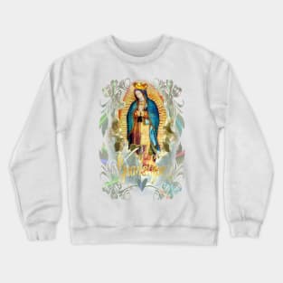 Our Lady of Guadalupe Mexican Virgin Mary Mexico Angels Tilma 20-107 Crewneck Sweatshirt